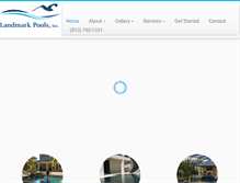 Tablet Screenshot of landmarkpools.com